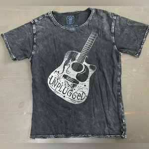 Wes and Willy‎ Unplugged￼ Guitar Shirt Size 4 ￼￼Grunge Distressed
